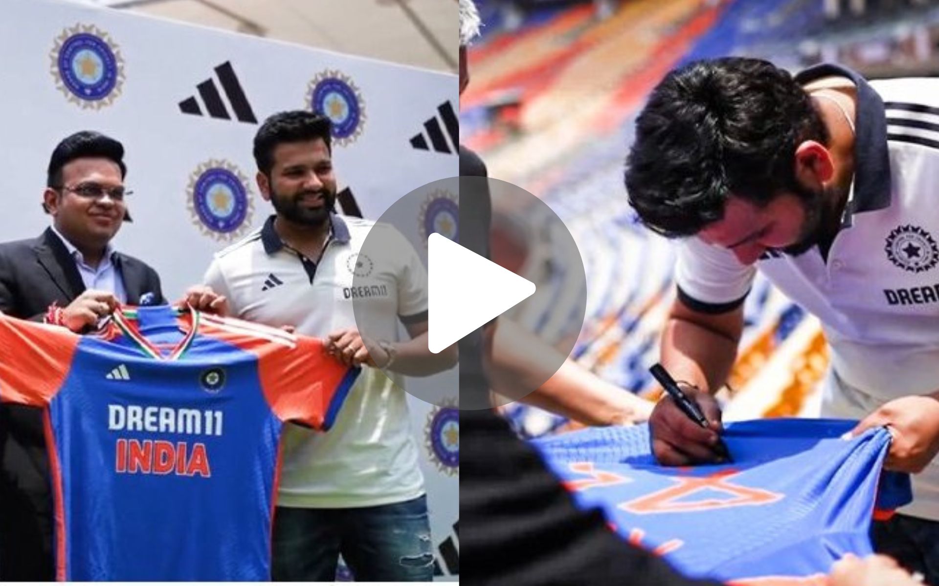 [Watch] Rohit Sharma Join Hands With Jay Shah, Drops Team India's Jersey For T20 World Cup